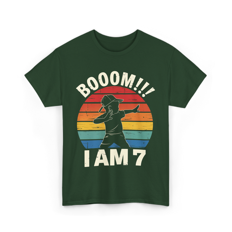 Booom 7 Birthday T-Shirt - Forest Green