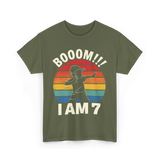 Booom 7 Birthday T-Shirt - Military Green