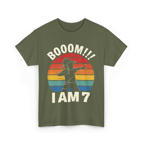 Booom 7 Birthday T-Shirt - Military Green