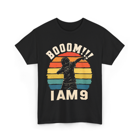 Booom 9 Birthday T-Shirt - Black