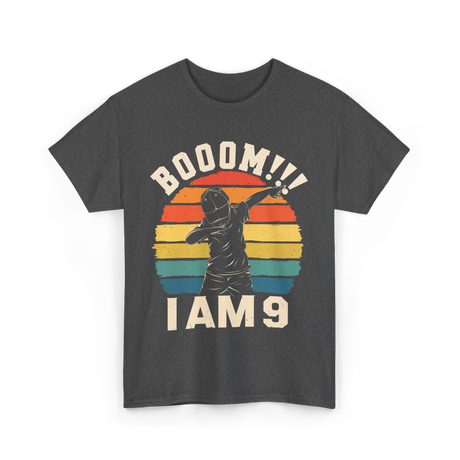 Booom 9 Birthday T-Shirt - Dark Heather