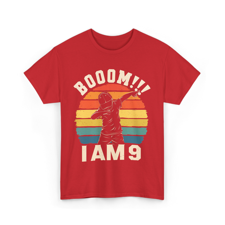 Booom 9 Birthday T-Shirt - Red