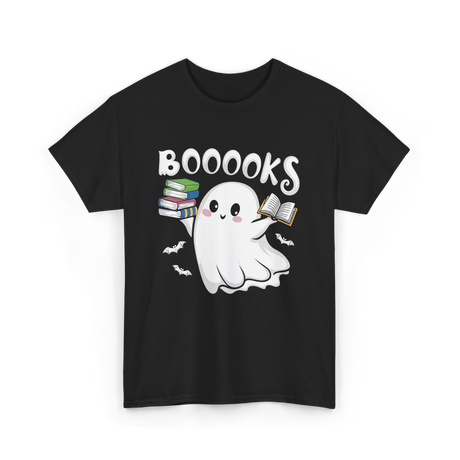 Booooks Ghost Books Reader T-Shirt - Black