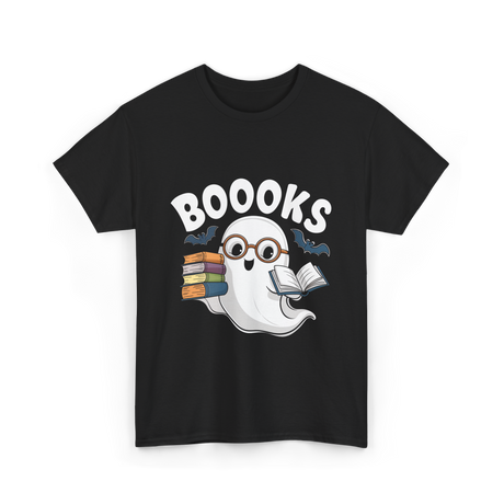 Booooks Ghost Reader Books T-Shirt - Black