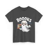 Booooks Ghost Reader Books T-Shirt - Dark Heather