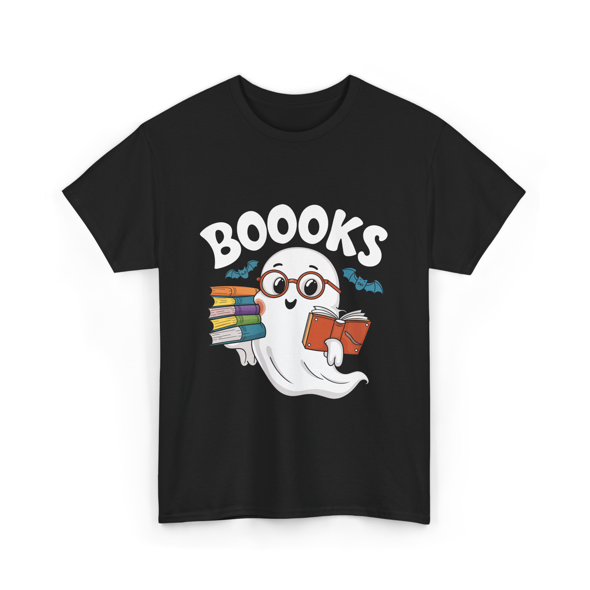 Booooks Ghost Reader T-Shirt - Black