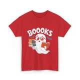 Booooks Ghost Reader T-Shirt - Red