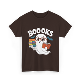 Booooks Ghost Reader T-Shirt - Dark Chocolate