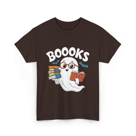 Booooks Ghost Reader T-Shirt - Dark Chocolate