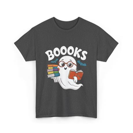 Booooks Ghost Reader T-Shirt - Dark Heather