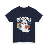 Booooks Ghost Reader T-Shirt - Navy