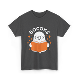 Booooks Ghost Reading T-Shirt - Dark Heather