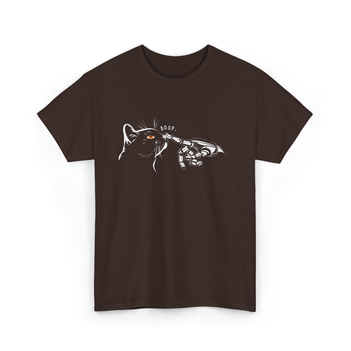 Boop Black Cat Feline T-Shirt - Dark Chocolate