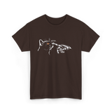 Boop Black Cat Feline T-Shirt - Dark Chocolate