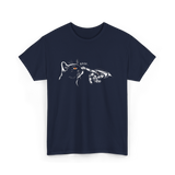 Boop Black Cat Feline T-Shirt - Navy