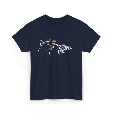 Boop Black Cat Feline T-Shirt - Navy