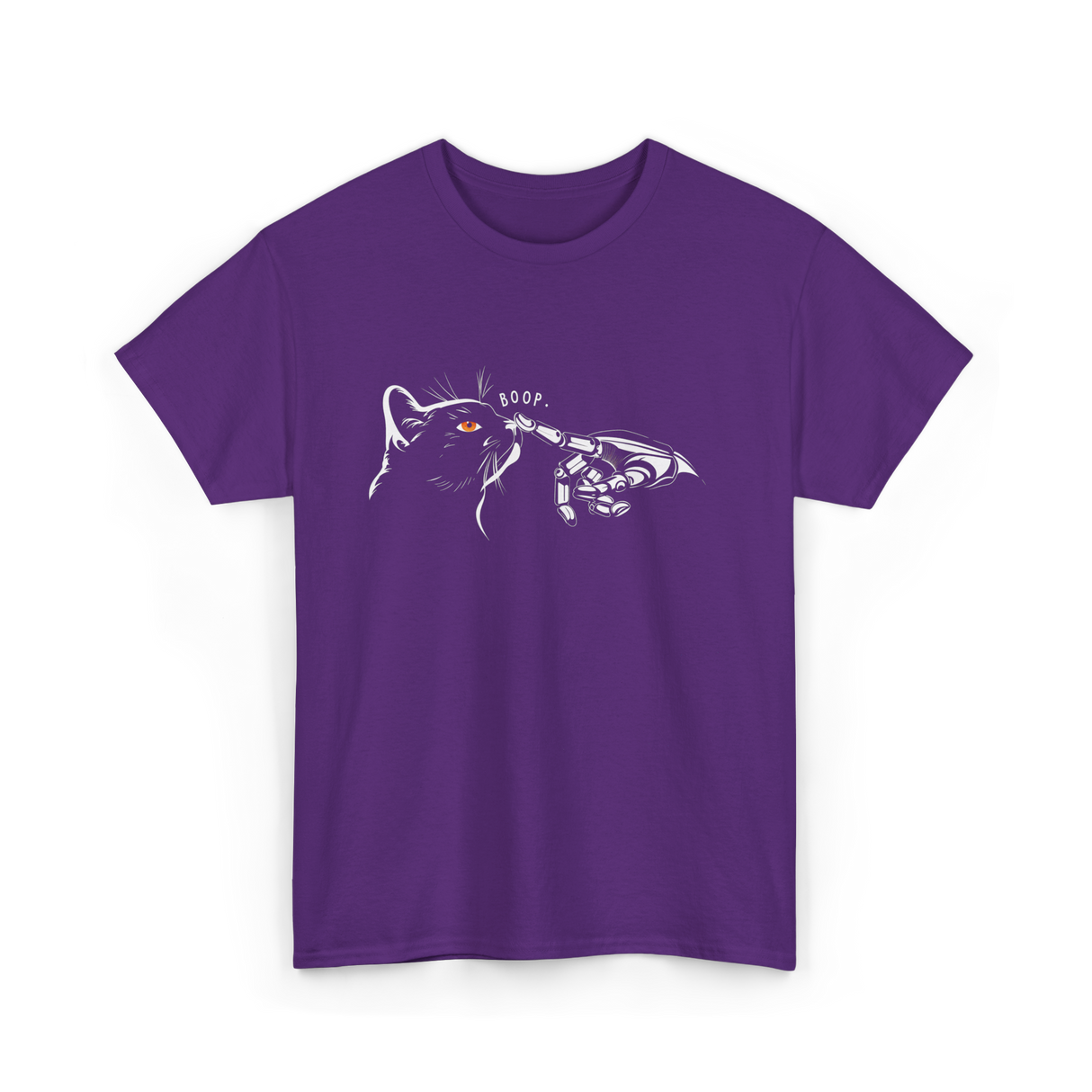 Boop Black Cat Feline T-Shirt - Purple