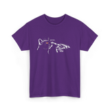 Boop Black Cat Feline T-Shirt - Purple