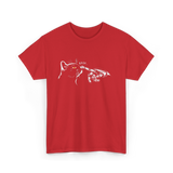 Boop Black Cat Feline T-Shirt - Red