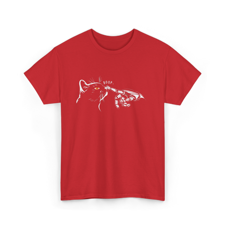 Boop Black Cat Feline T-Shirt - Red