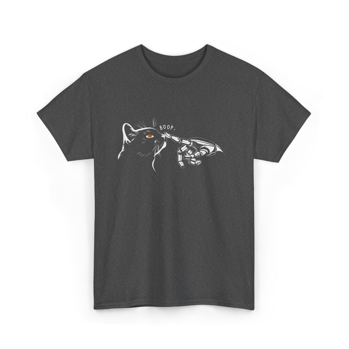 Boop Black Cat Feline T-Shirt - Dark Heather