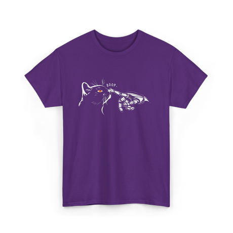 Boop Cat Hand Robot T-Shirt - Purple