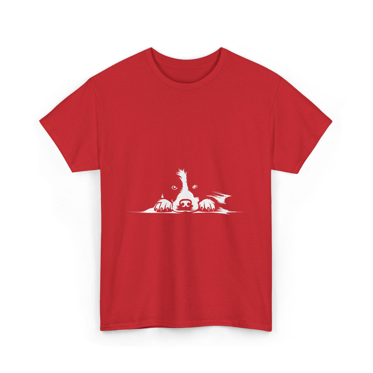 Border Collie Stare Border Collie T-Shirt - Red