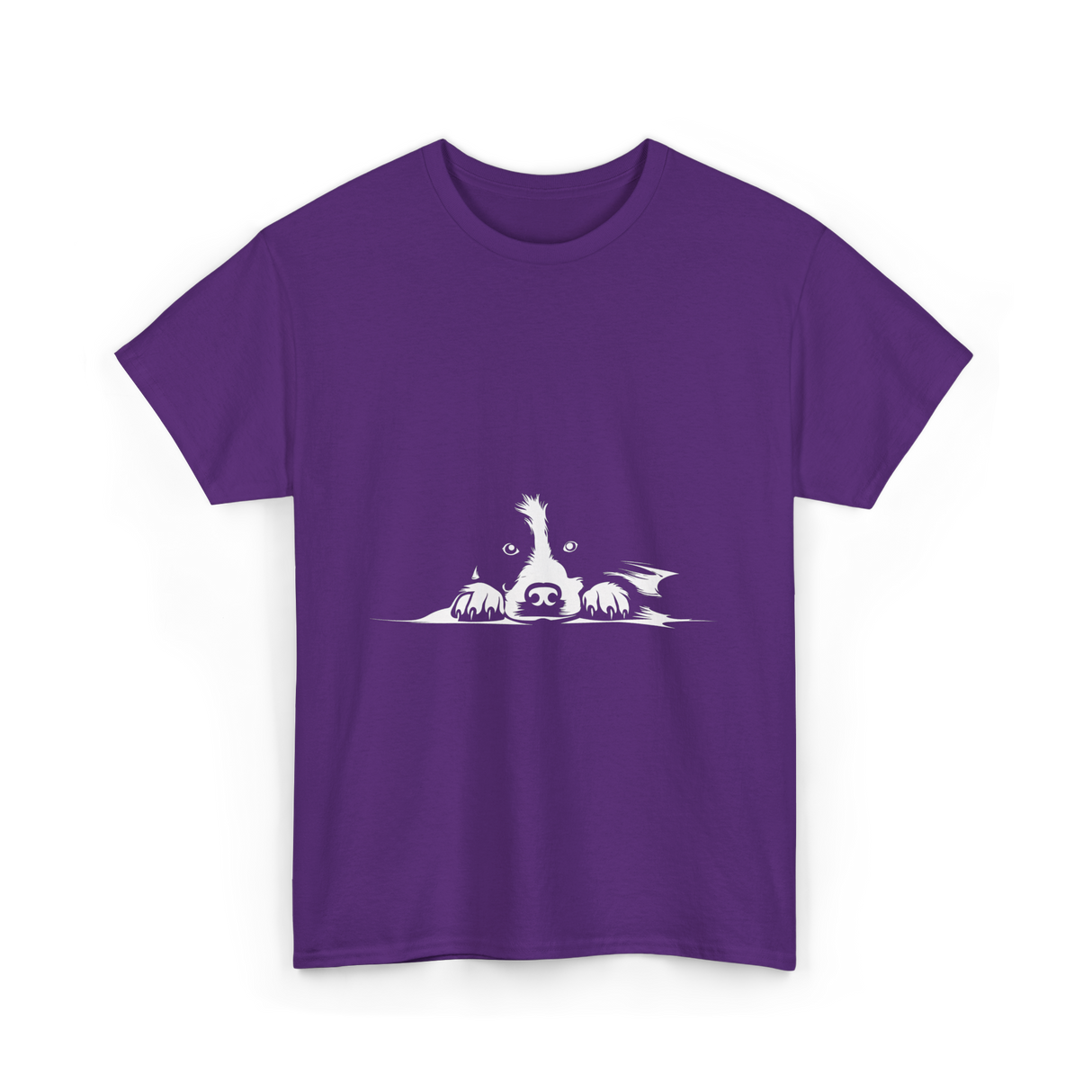 Border Collie Stare Border Collie T-Shirt - Purple