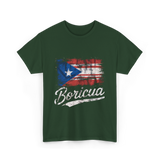 Boricua Puerto Rican Culture Pride T-Shirt - Forest Green