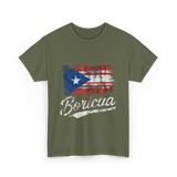 Boricua Puerto Rican Culture Pride T-Shirt - Military Green