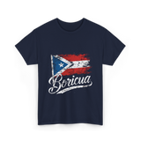 Boricua Puerto Rico T-Shirt - Navy