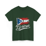 Boricua Puerto Rico T-Shirt - Forest Green