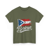 Boricua Puerto Rico T-Shirt - Military Green