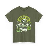 Born On St Patrick's Day Irish T-Shirt - Military Green