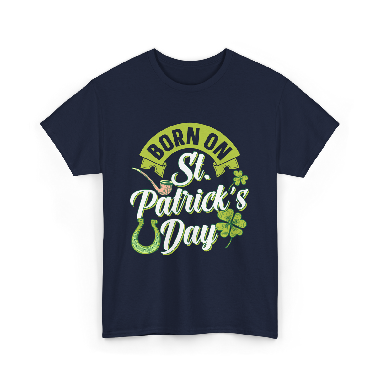 Born On St Patrick's Day Irish T-Shirt - Navy