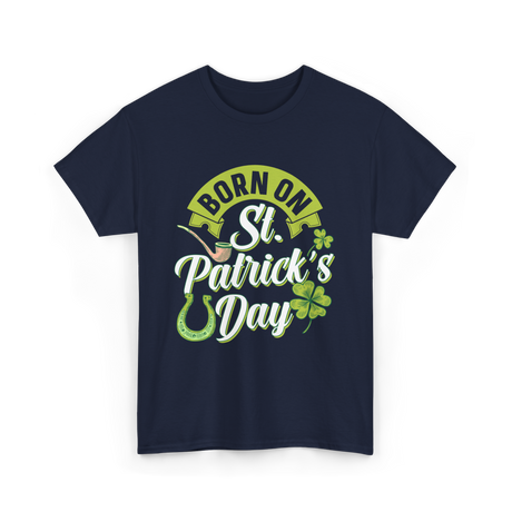 Born On St Patrick's Day Irish T-Shirt - Navy