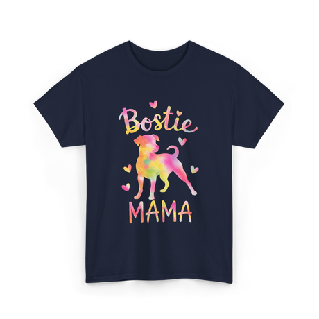 Bostie Mama Dog Mom T-Shirt - Navy