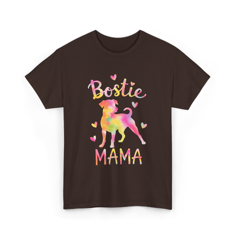 Bostie Mama Dog Mom T-Shirt - Dark Chocolate