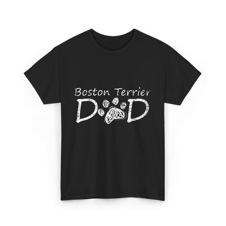 Boston Terrier Dad Dog T-Shirt - Black