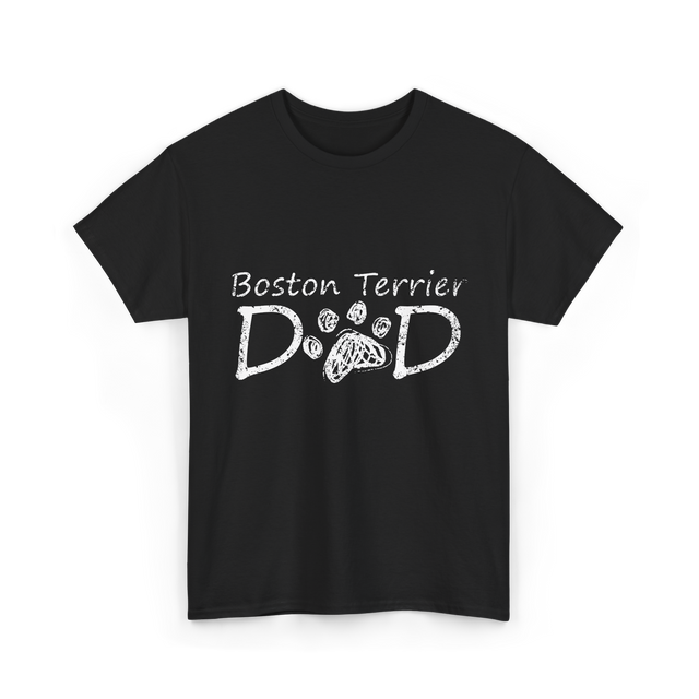 Boston Terrier Dad Dog T-Shirt - Black