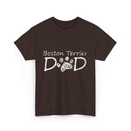 Boston Terrier Dad Dog T-Shirt - Dark Chocolate