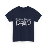 Boston Terrier Dad Dog T-Shirt - Navy