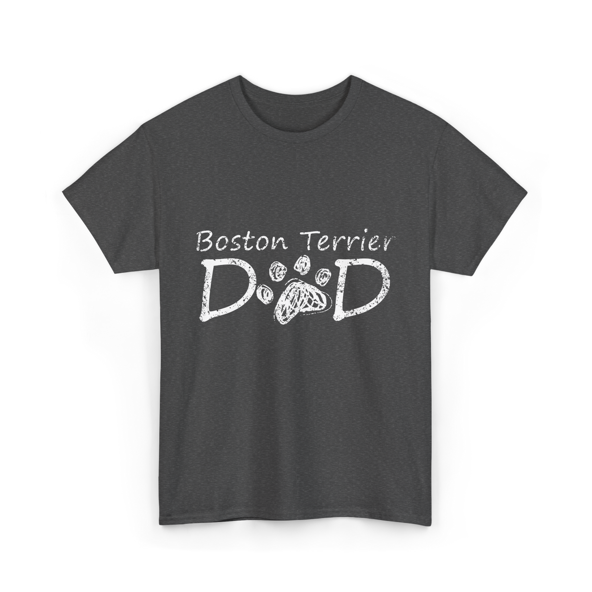 Boston Terrier Dad Dog T-Shirt - Dark Heather