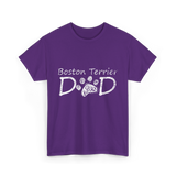 Boston Terrier Dad Dog T-Shirt - Purple