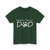 Boston Terrier Dad Dog T-Shirt - Forest Green