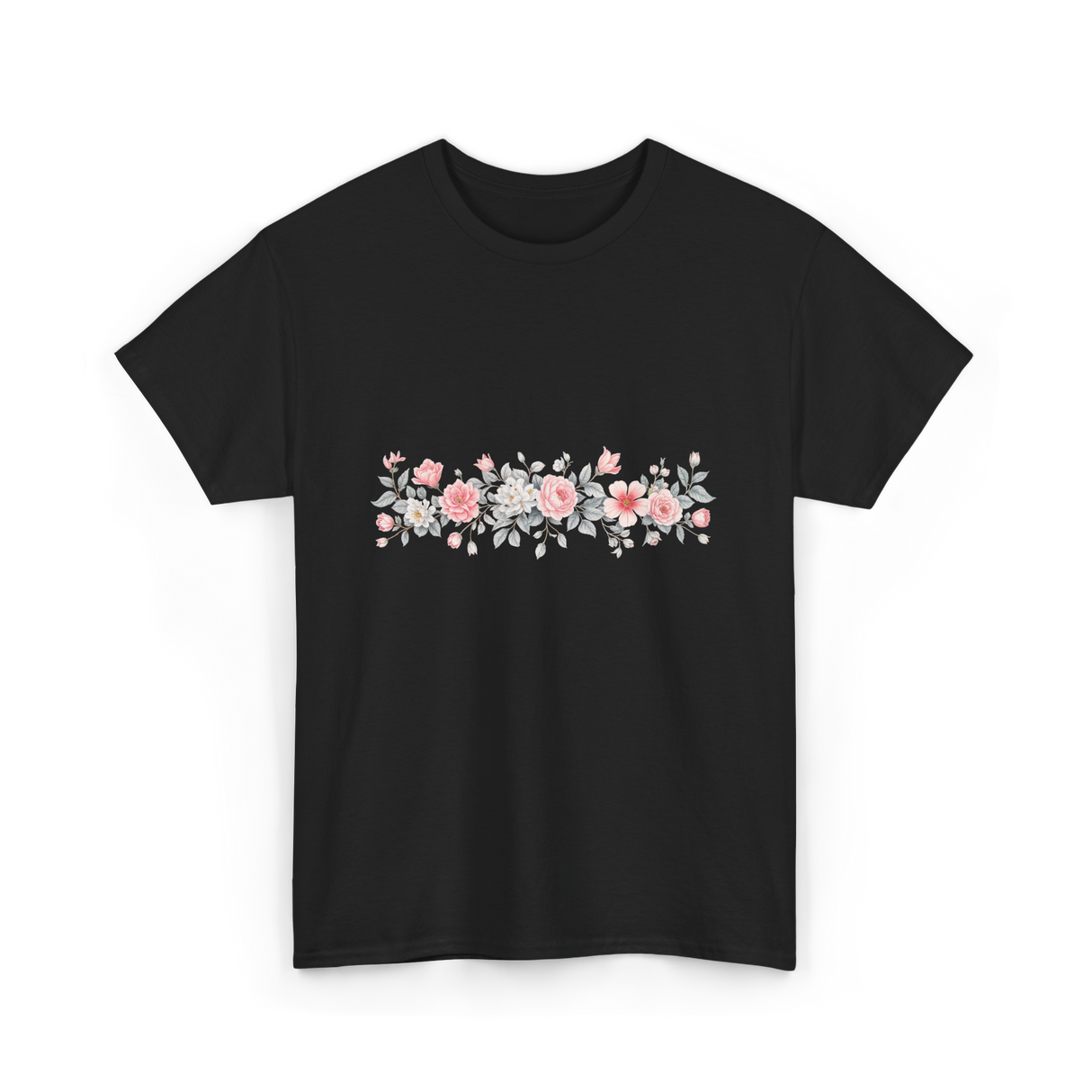 Botanical Flower Gardener Floral T-Shirt - Black