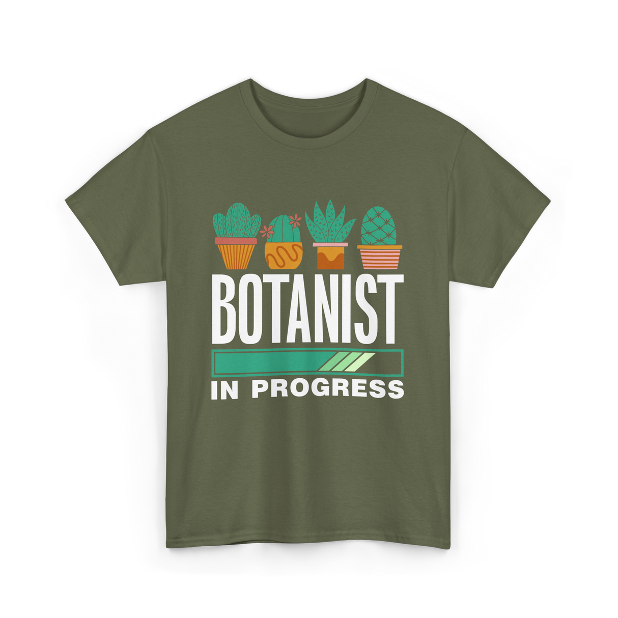 Botanist In Progress Botanics T-Shirt - Military Green