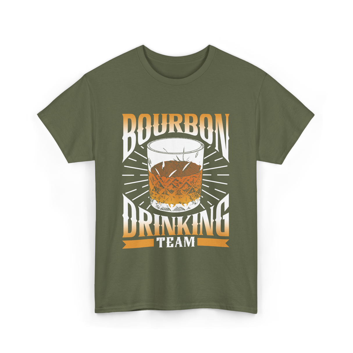 Bourbon Drinking Team Bourbon Drinkers T-Shirt - Military Green