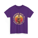 Bourbon Goes In Bourbon Wisdom T-Shirt - Purple