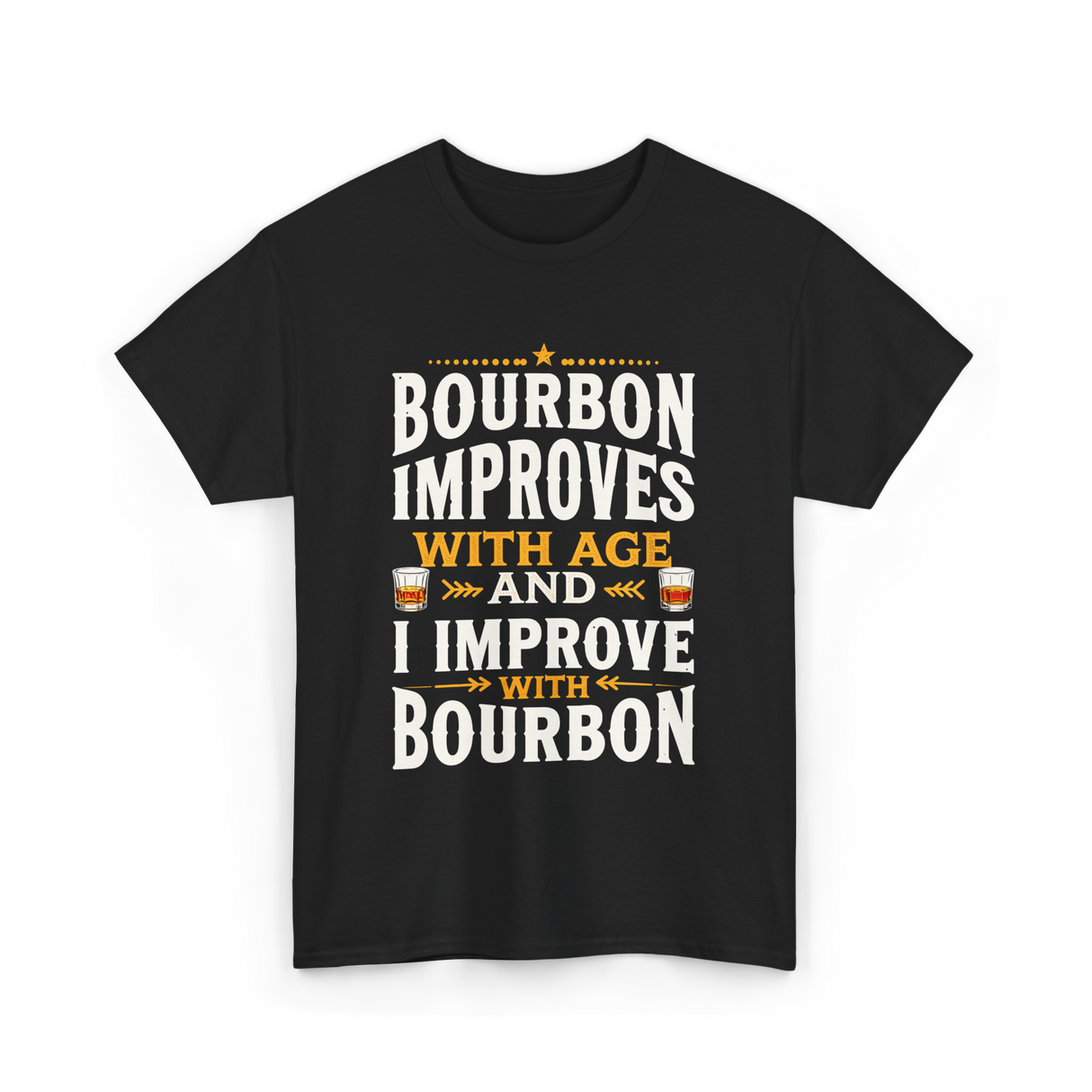 Bourbon Improves With Age Bourbon T-Shirt - Black